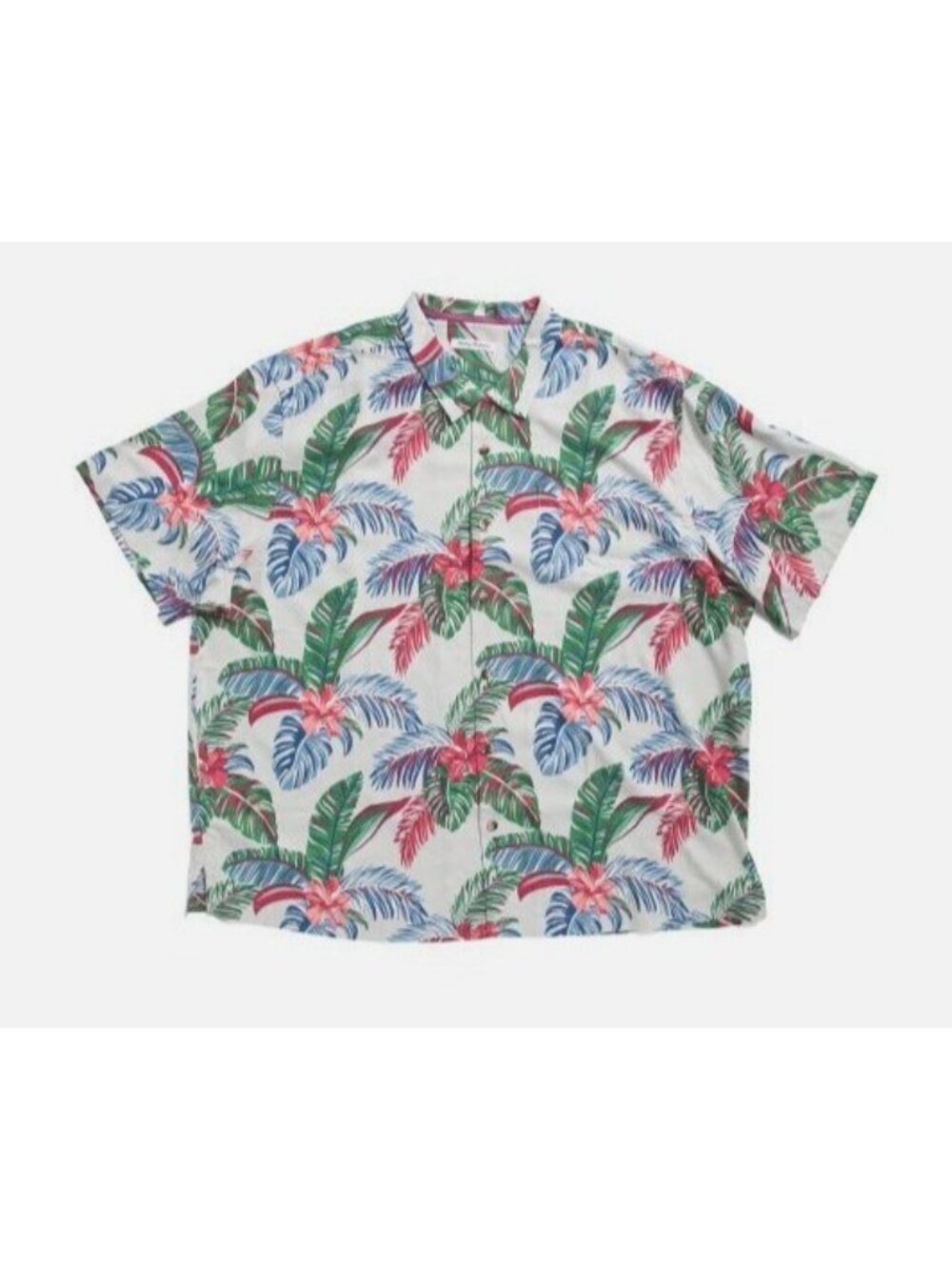 Tommy Bahama Mens Tropical Palms Silk Blend Frond Fusion Shirt Sz 1XL Big NEW